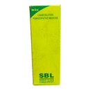 Yellow box of SBL homeopathic medicine on a white background