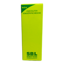 Green box of SBL homeopathic medicine on a white background