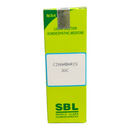 SBL Cinnabaris 30C homeopathic medicine box on a white background