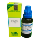 SBL Cyclamen Europaeum 30C homeopathic medicine bottle and packaging on a white background