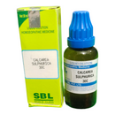 SBL Calcarea Sulphurica 30C homeopathic medicine bottle and packaging on a white background