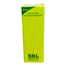 Green box of SBL homoeopathic medicine on a white background