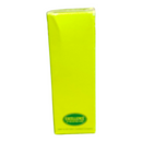 Yellow box with a green logo on a white background