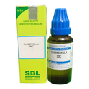 SBL Chamomilla 30C homeopathic medicine bottle and packaging on a white background