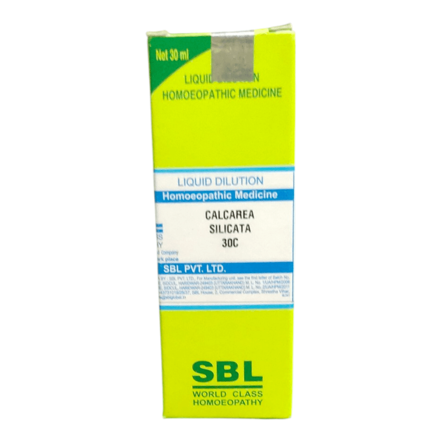 SBL CALCAREA SILICATA 30C HOMEOPATHIC MEDICINE 30ML - Liquid - Bhanu Pratap