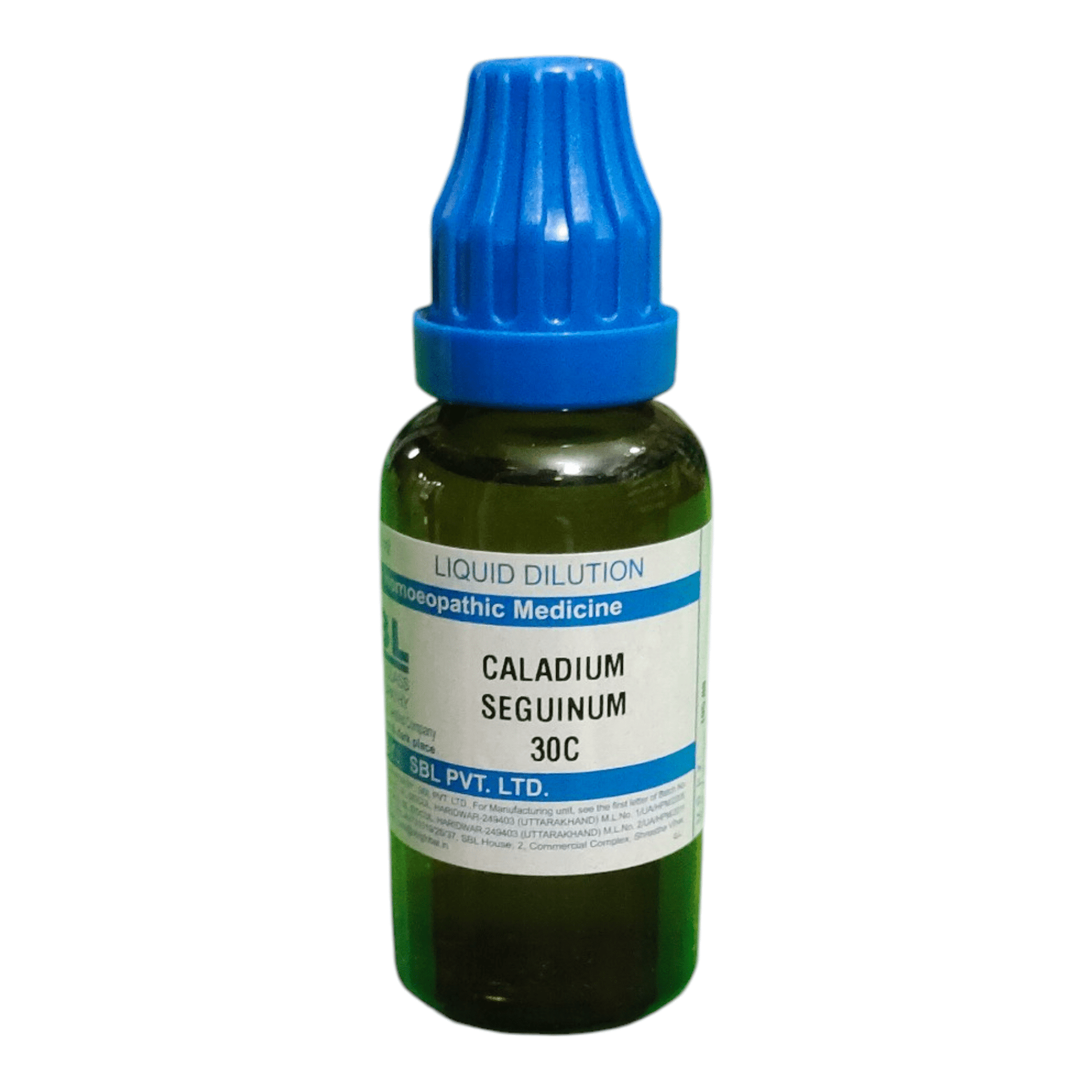 SBL CALADIUM SEGUINUM 30C HOMEOPATHIC MEDICINE 30ML - Liquid - Bhanu Pratap