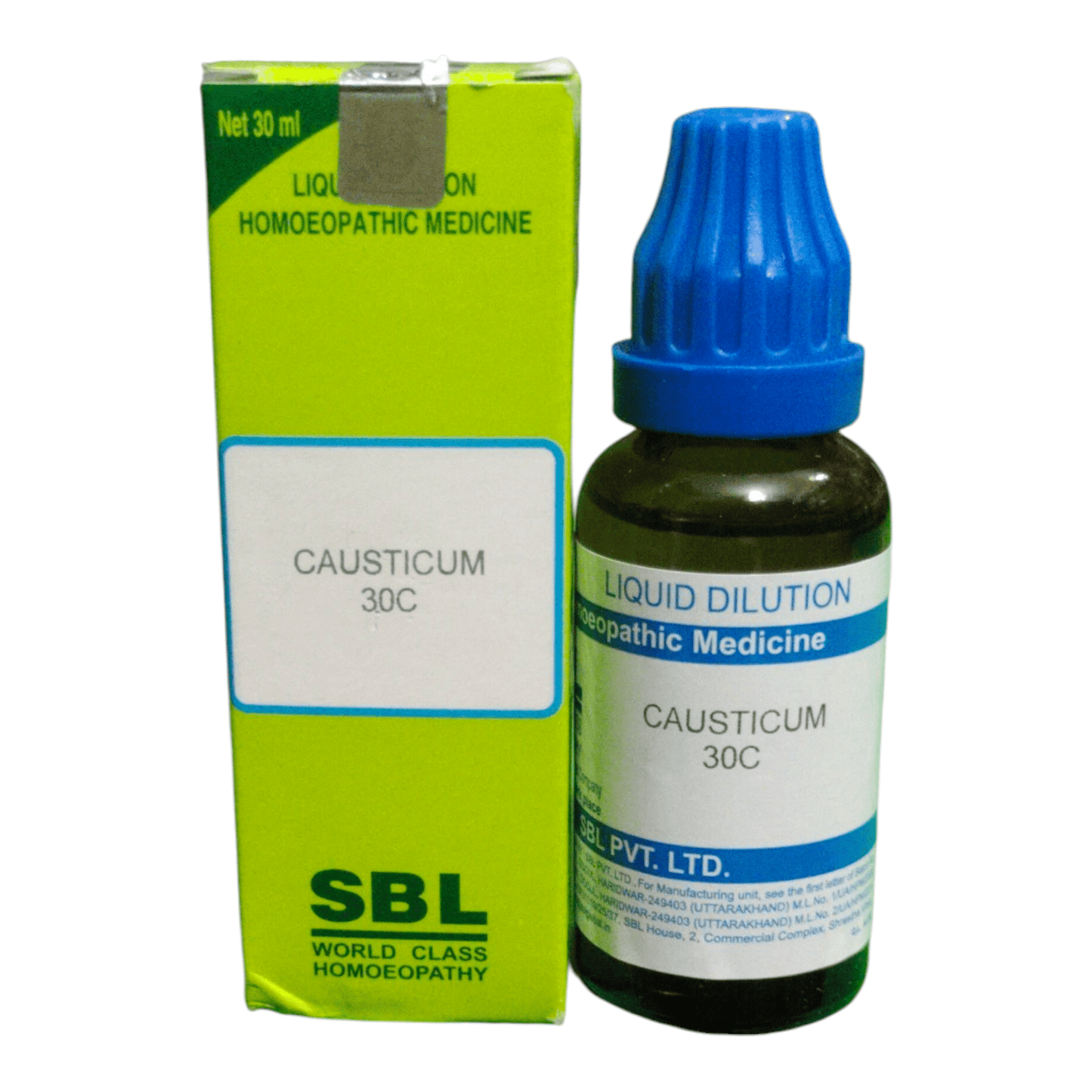 SBL CAUSTICUM 30C HOMEOPATHIC MEDICINE 30ML - Liquid - Bhanu Pratap