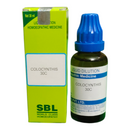 SBL Colocynthis 30C homeopathic medicine bottle and packaging on a white background
