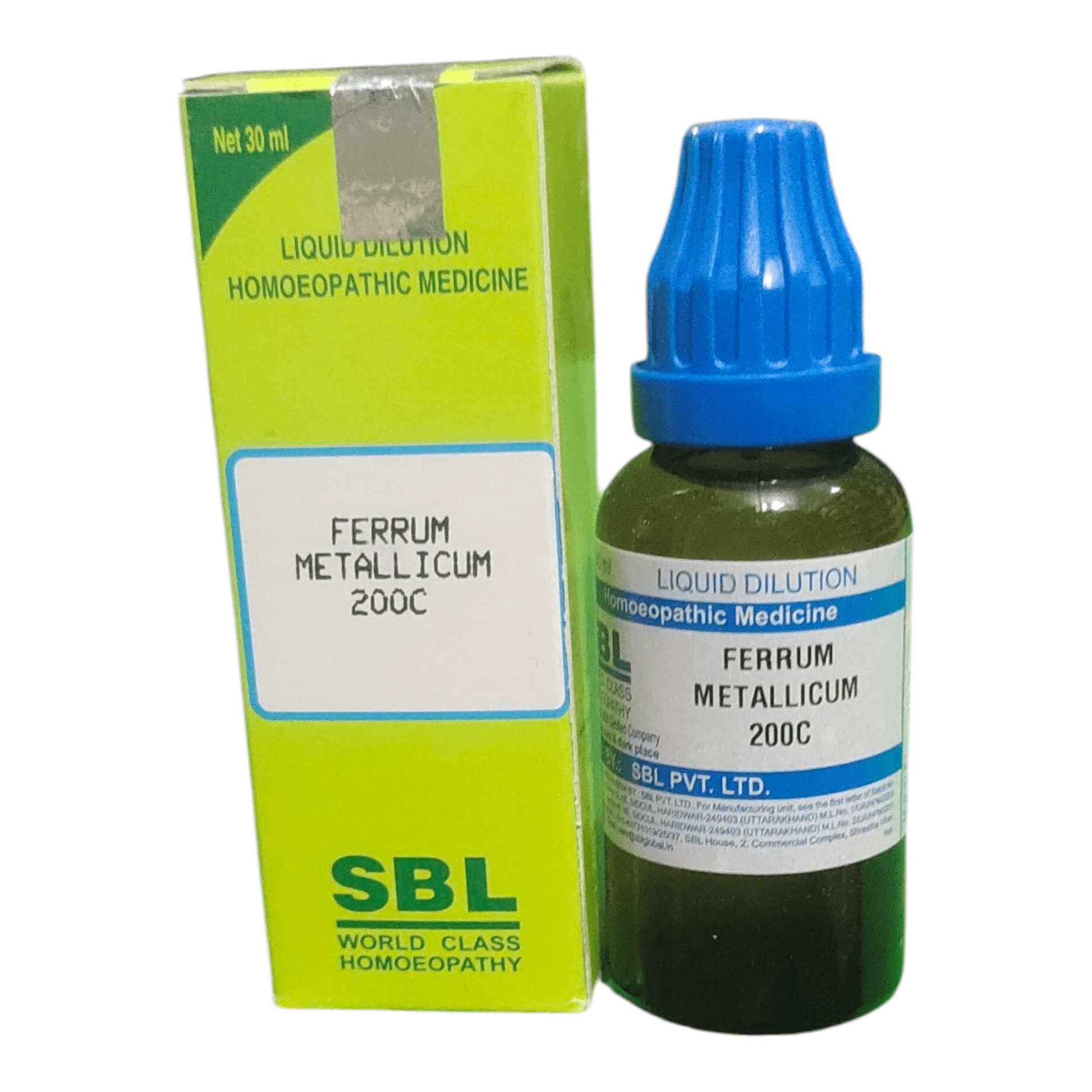 SBL FERRUM METALLICUM 200C HOMEOPATHIC MEDICINE 30ML - Liquid - Bhanu Pratap