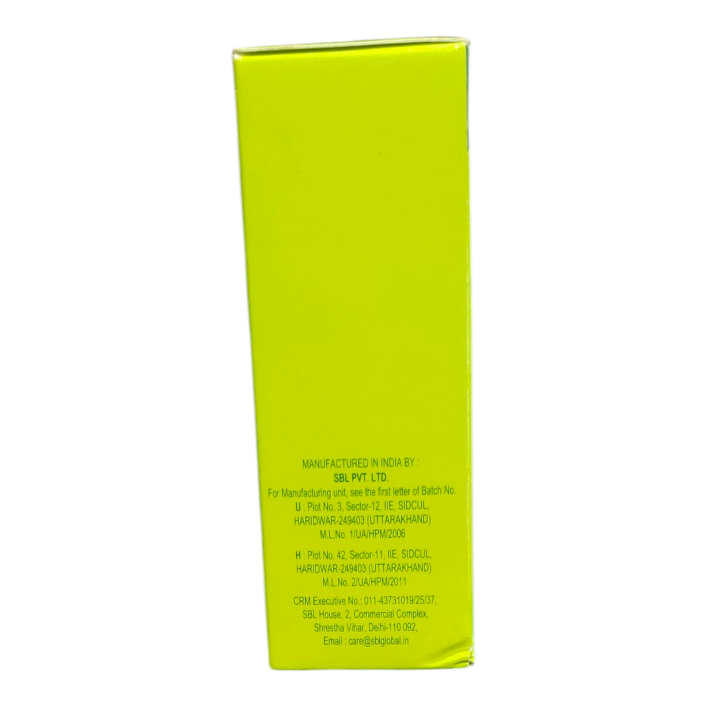Yellow box with text on a white background