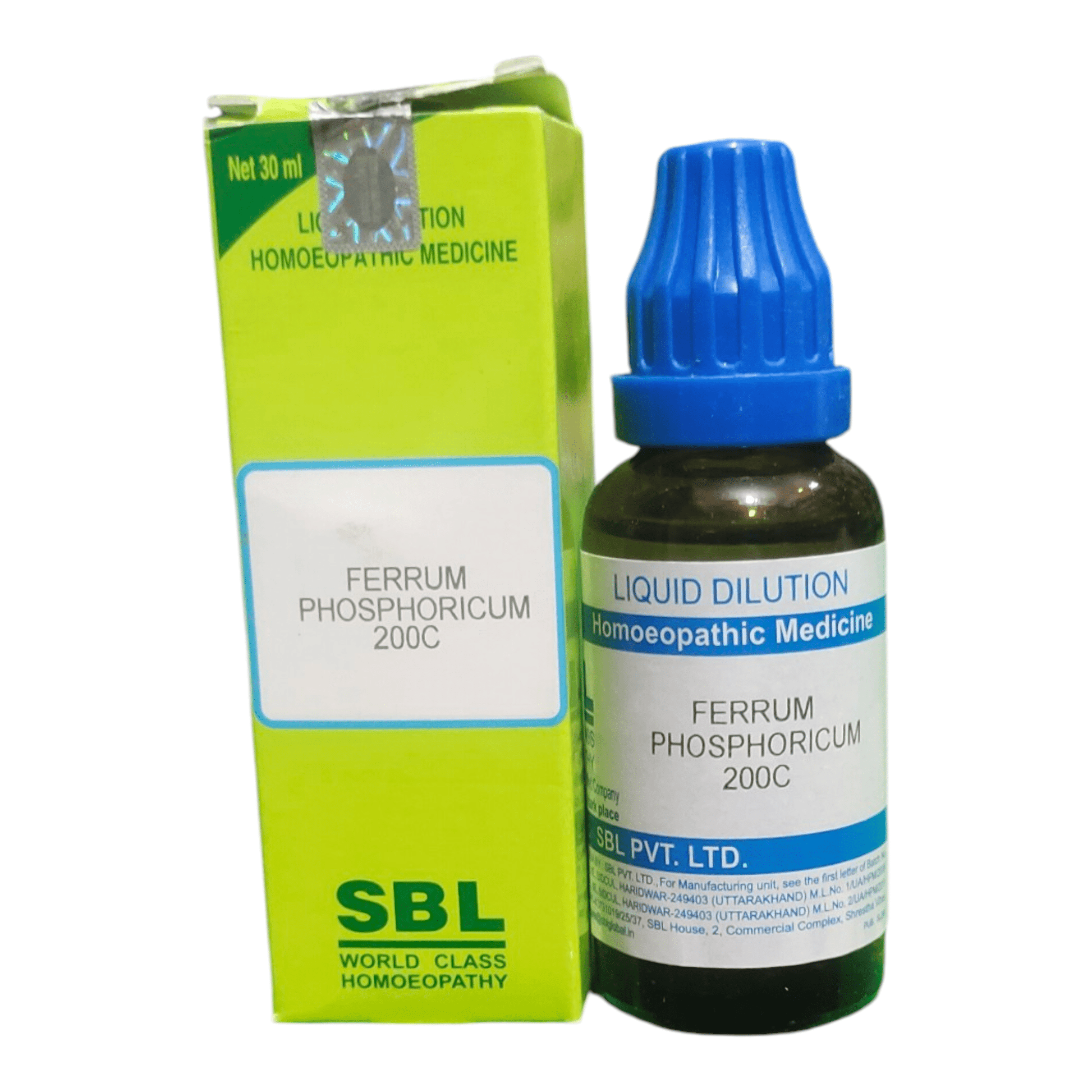 SBL FERRUM PHOSPHORICUM 200C HOMEOPATHIC MEDICINE 30ML - Liquid - Bhanu Pratap
