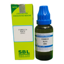Homeopathic medicine bottle and packaging with SBL branding on a white background