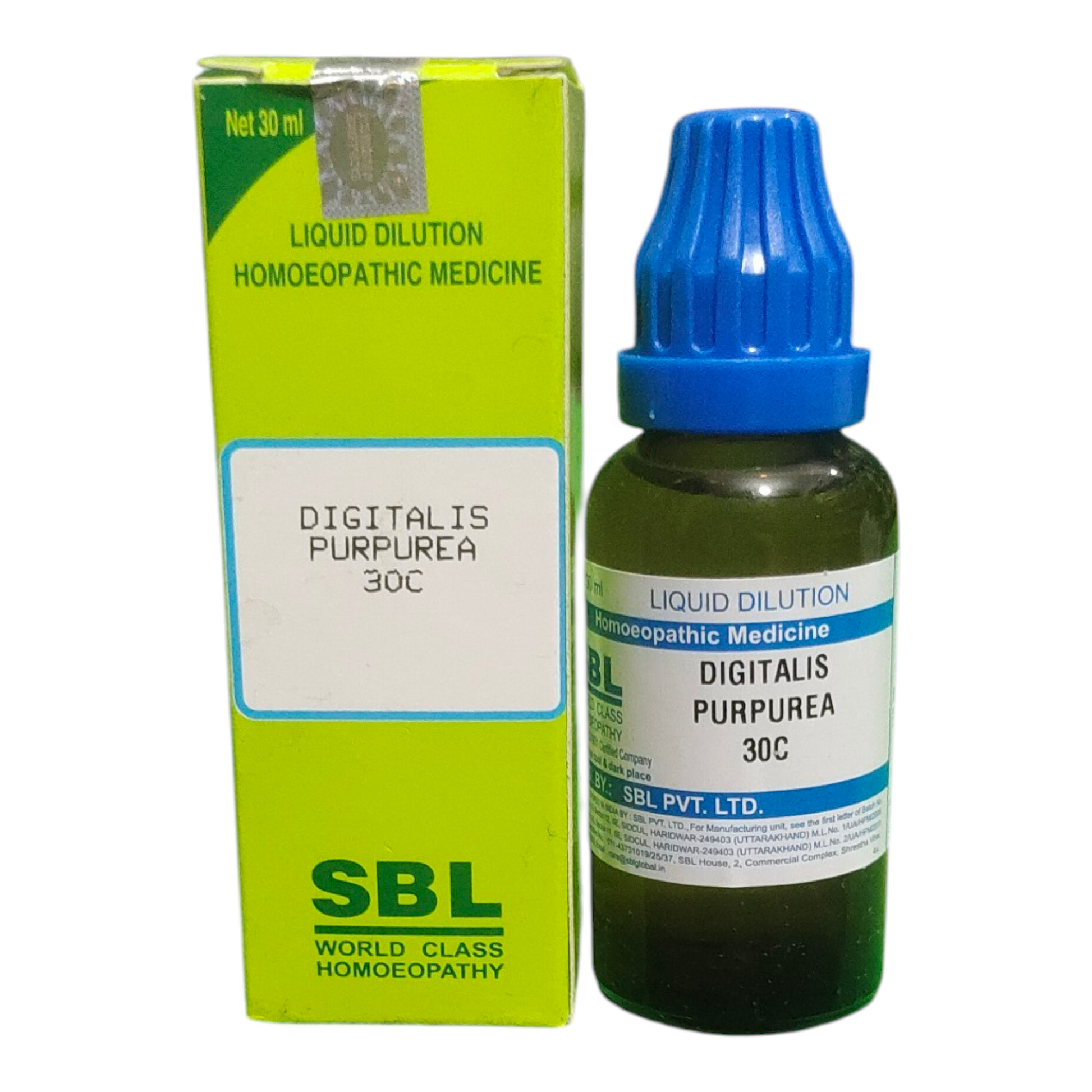 "SBL Digitalis Purpurea 200C 30ml – Homeopathic medicine for heart weakness, pulse regulation, and palpitations"