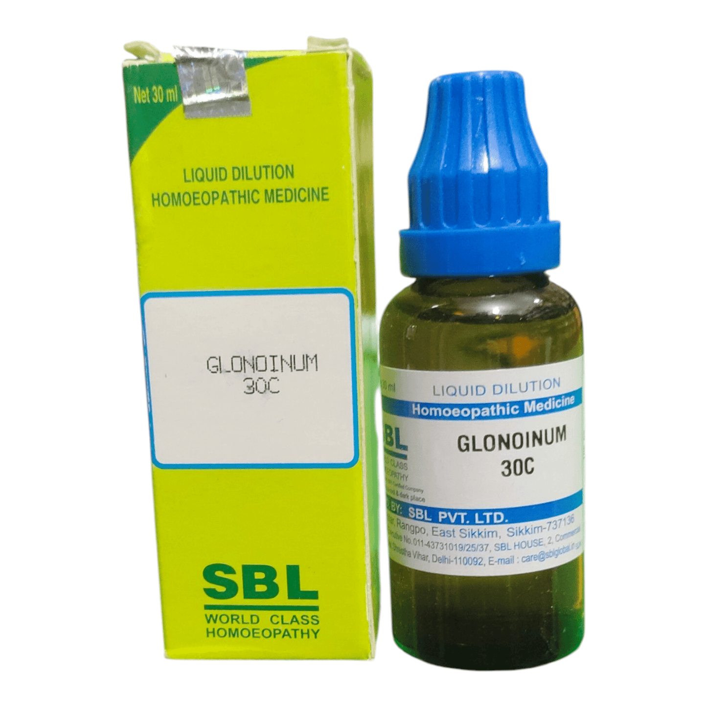 SBL GLONOINUM 30C HOMEOPATHIC MEDICINE 30ML - Liquid - Bhanu Pratap