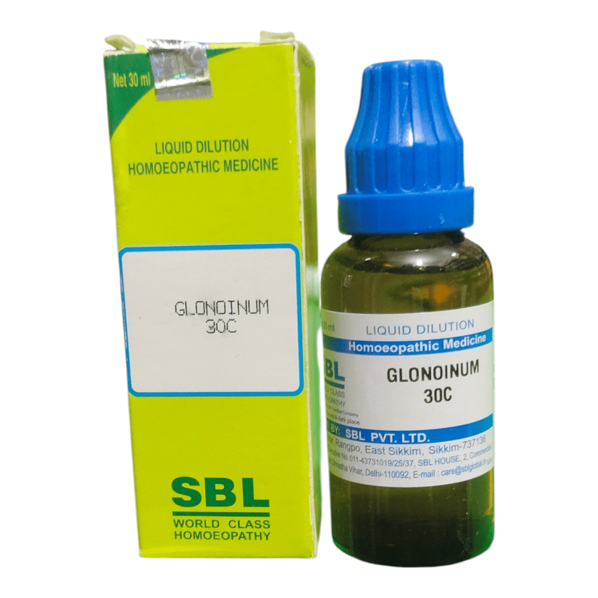 SBL GLONOINUM 30C HOMEOPATHIC MEDICINE 30ML - Liquid - Bhanu Pratap