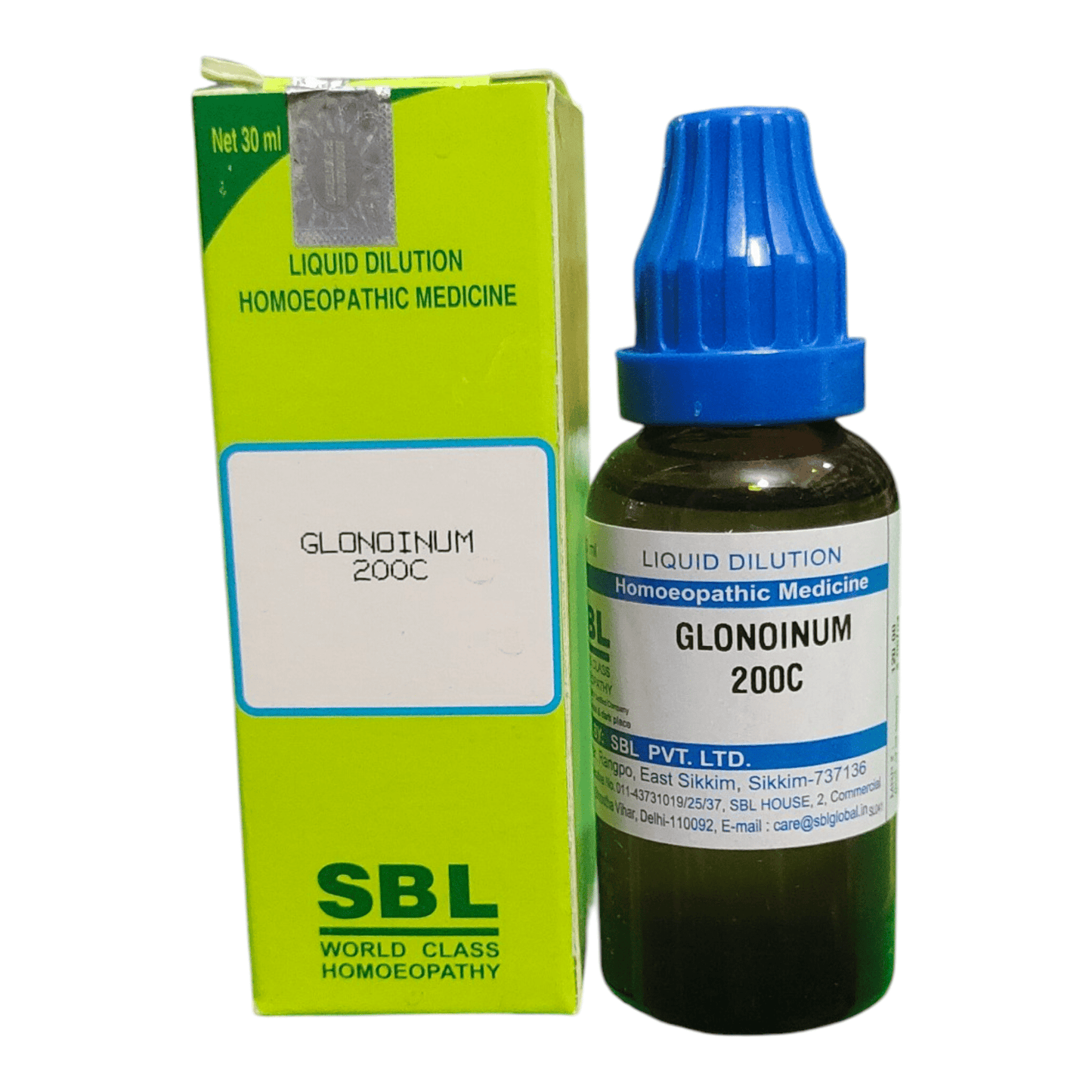 SBL GLONOINUM 200C HOMEOPATHIC MEDICINE 30ML - Liquid - Bhanu Pratap
