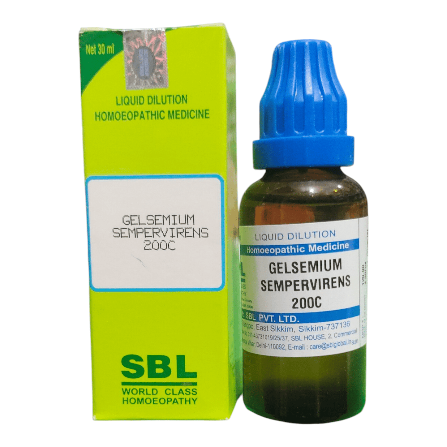 SBL GELSEMIMUM SEMPERVIRENS 200C HOMEOPATHIC MEDICINE 30ML - Liquid - Bhanu Pratap