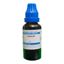 Bottle of Guaiacum Mother Tincture with blue cap on a white background