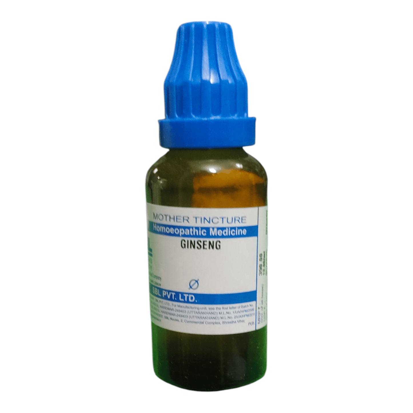 SBL GINSENG Q MOTHER TINCTURE HOMEOPATHIC MEDICINE 30ML - Liquid - Bhanu Pratap