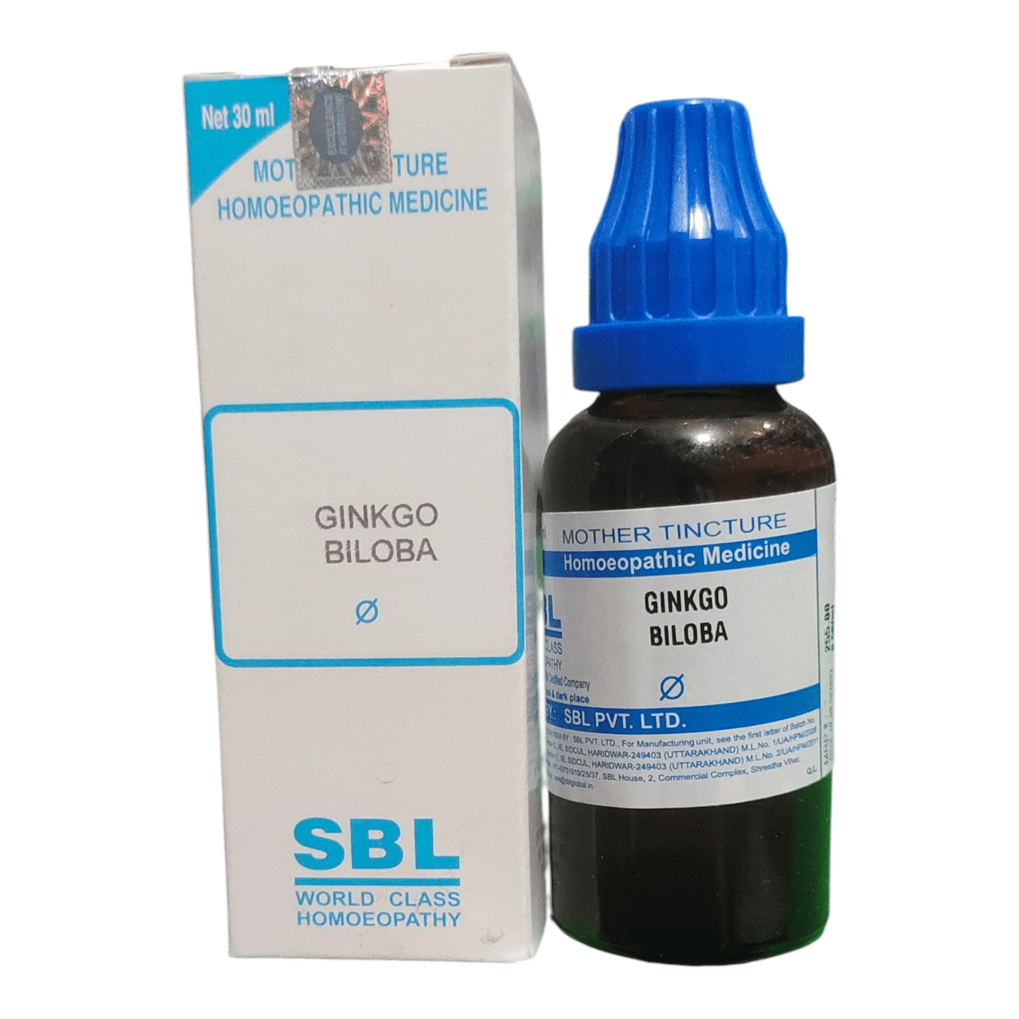 SBL GINKGO BILOBA Q MOTHER TINCTURE HOMEOPATHIC MEDICINE 30ML - Liquid - Bhanu Pratap