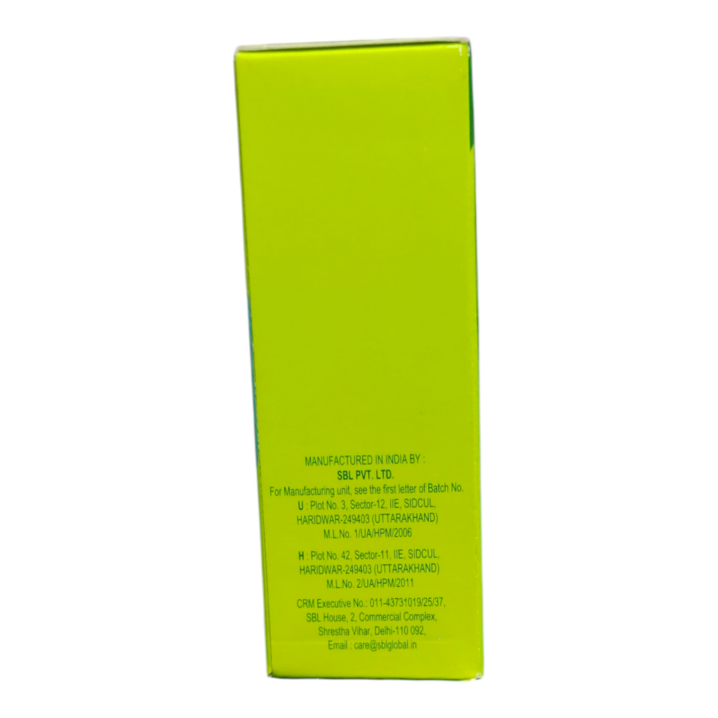 Green box with text on a white background