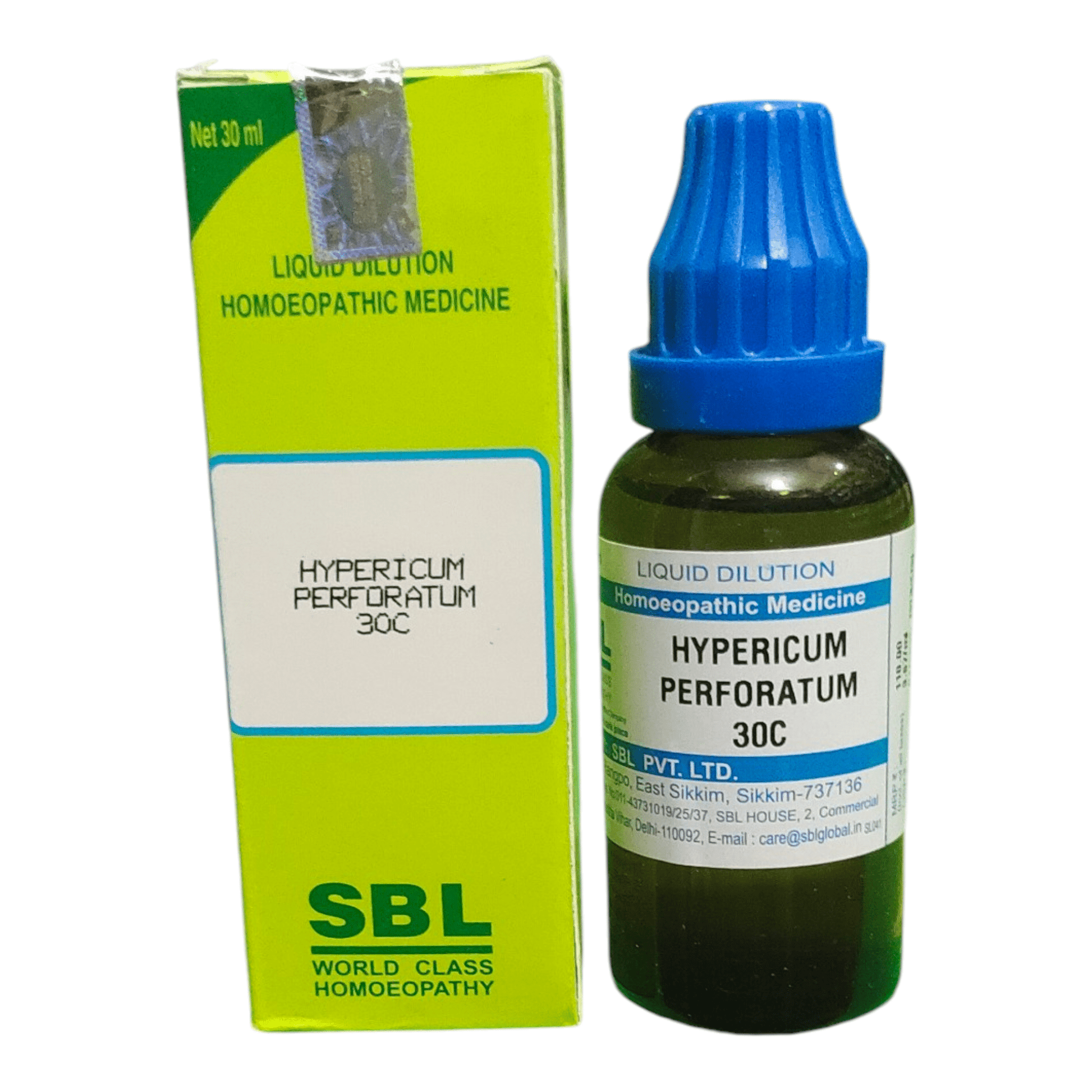 SBL HYPERICUM PERFORATOM 30C HOMEOPATHIC MEDICINE 30ML - Liquid - Bhanu Pratap