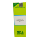 SBL Hydrastis Canadensis 30C homeopathic medicine box on a white background