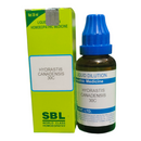 SBL Hydrastis Canadensis 30C homeopathic medicine bottle and packaging on a white background