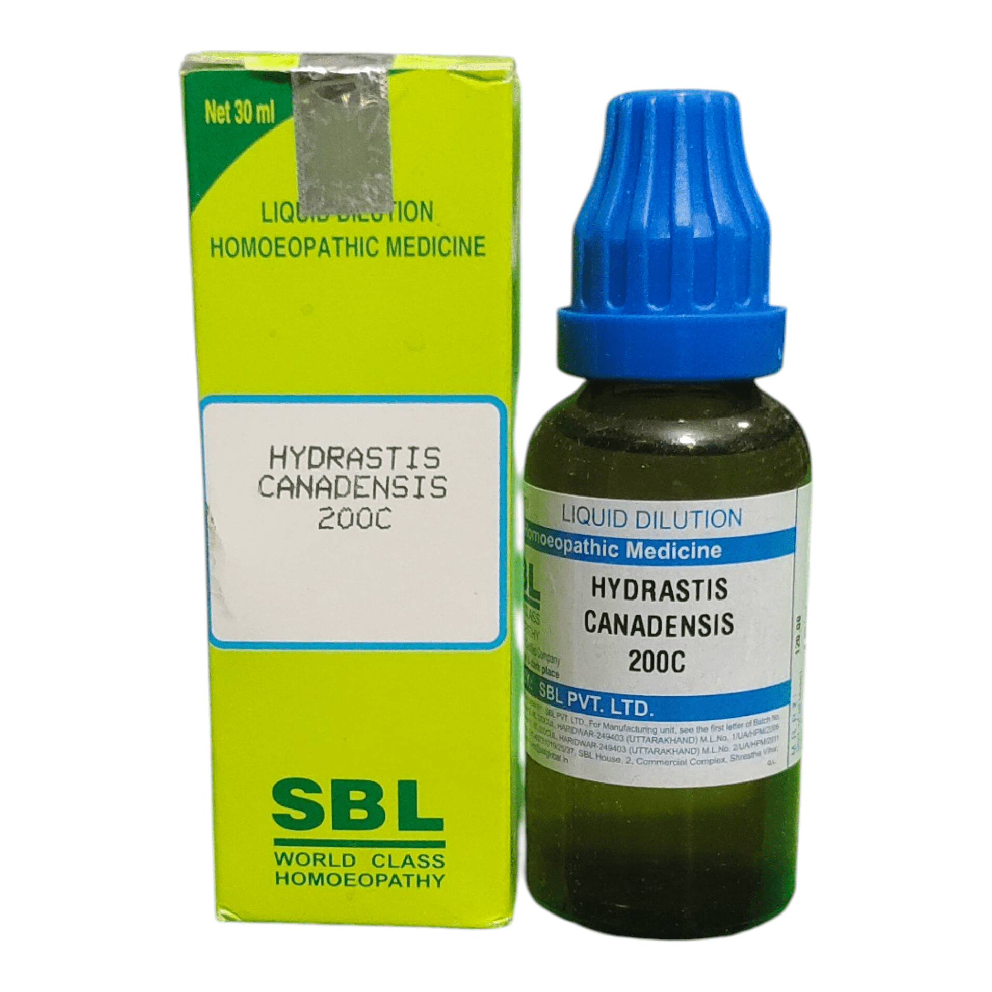 SBL HYDRASTIS CANADENSIS 200C HOMEOPATHIC MEDICINE 30ML - Liquid - Bhanu Pratap