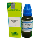 SBL Helleborus Niger 200C homeopathic medicine bottle and packaging on a white background