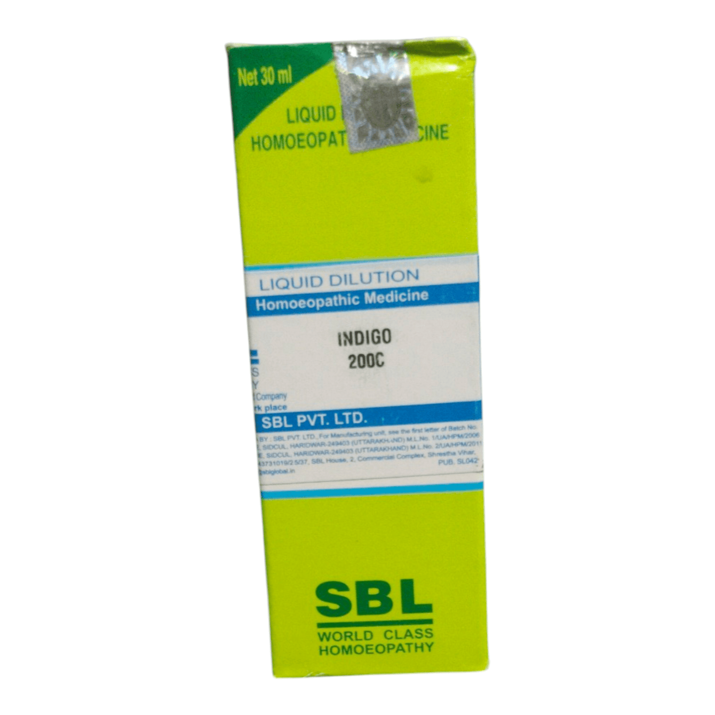 SBL INDIGO 200C HOMEOPATHIC MEDICINE 30ML - Liquid - Bhanu Pratap