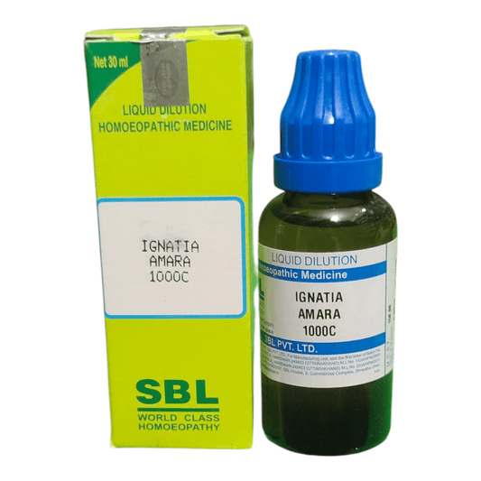 SBL IGNATIA AMARA 1000C HOMEOPATHIC MEDICINE 30ML - Liquid - Bhanu Pratap