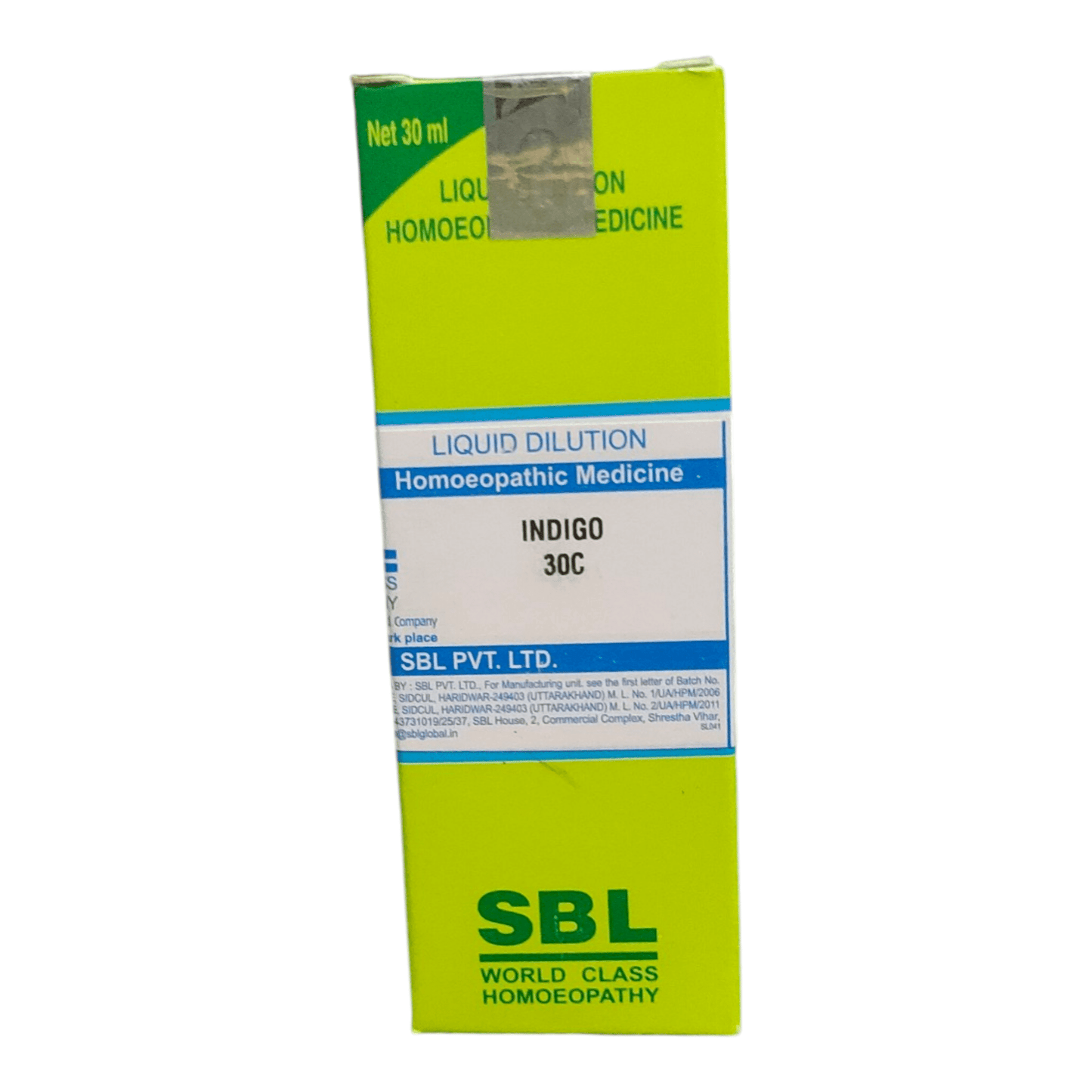 SBL INDIGO 30C HOMEOPATHIC MEDICINE 30ML - Liquid - Bhanu Pratap