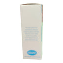 White box with text and a blue logo on a white background