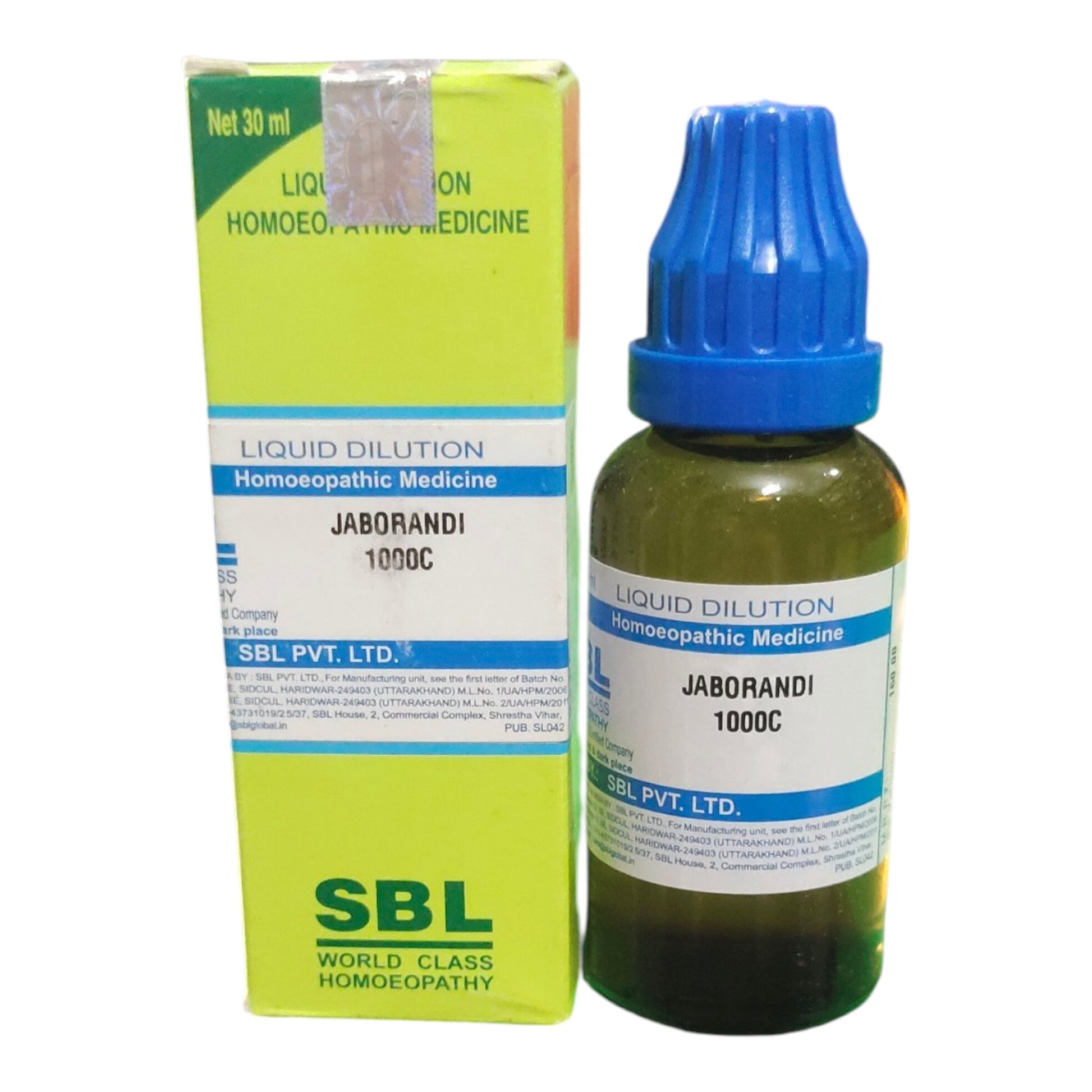 SBL JABORANDI 1000C HOMEOPATHIC MEDICINE 30ML - Liquid - Bhanu Pratap