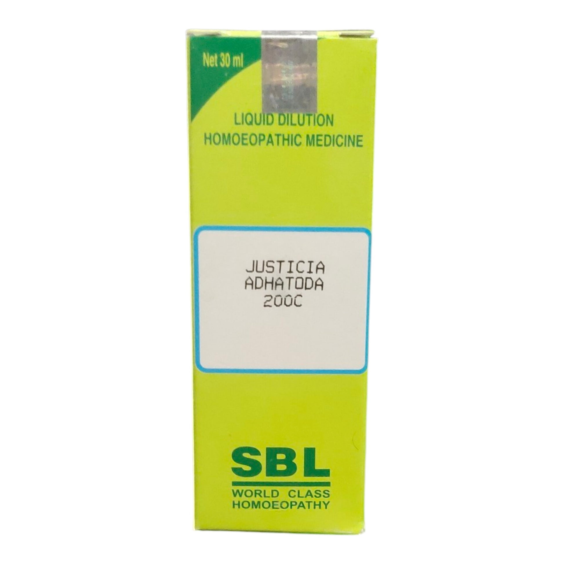 SBL JUSTICIA ADHATODA 200C HOMEOPATHIC MEDICINE 30ML - Liquid - Bhanu Pratap