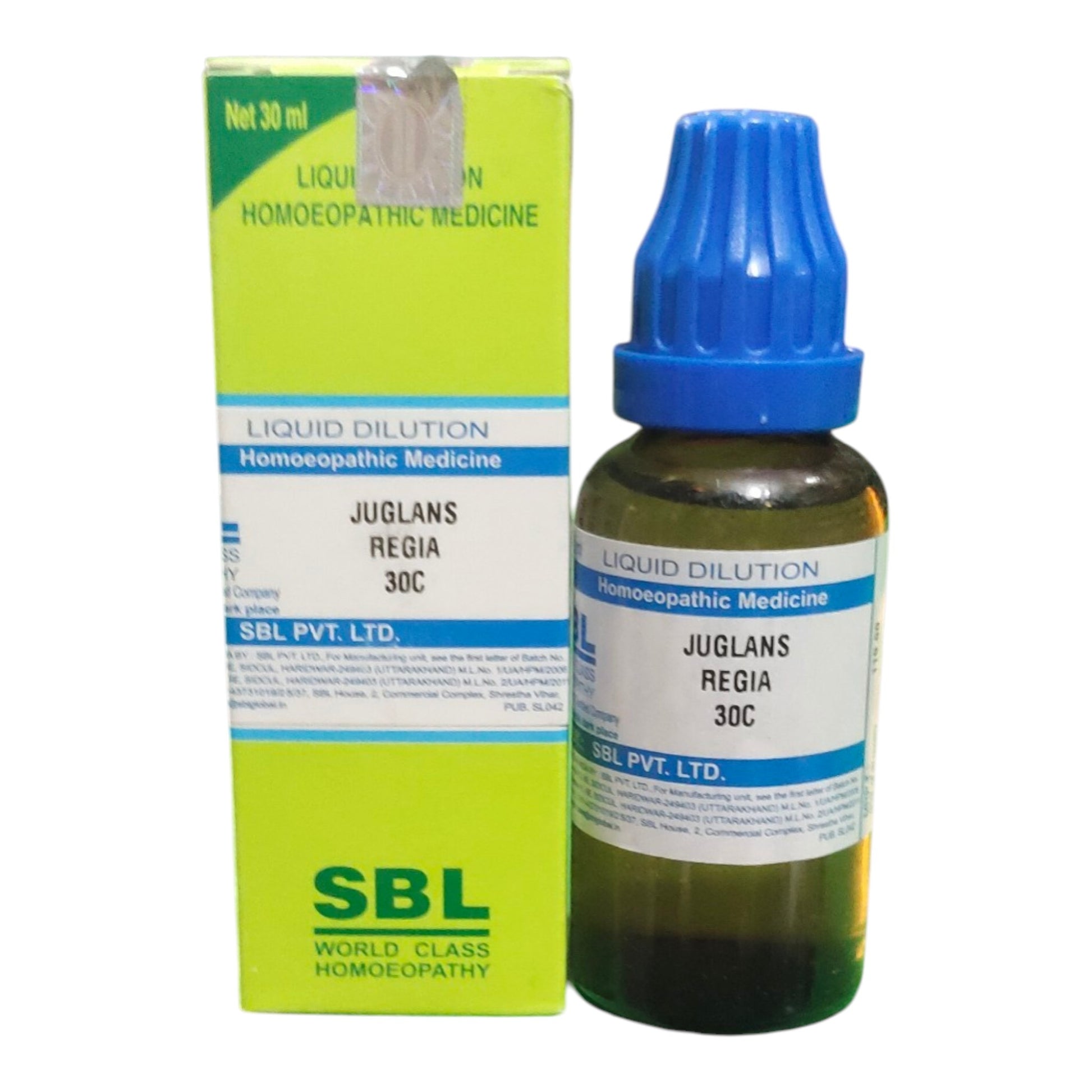 SBL JUGLANS REGIA 30C HOMEOPATHIC MEDICINE 30ML - Liquid - Bhanu Pratap