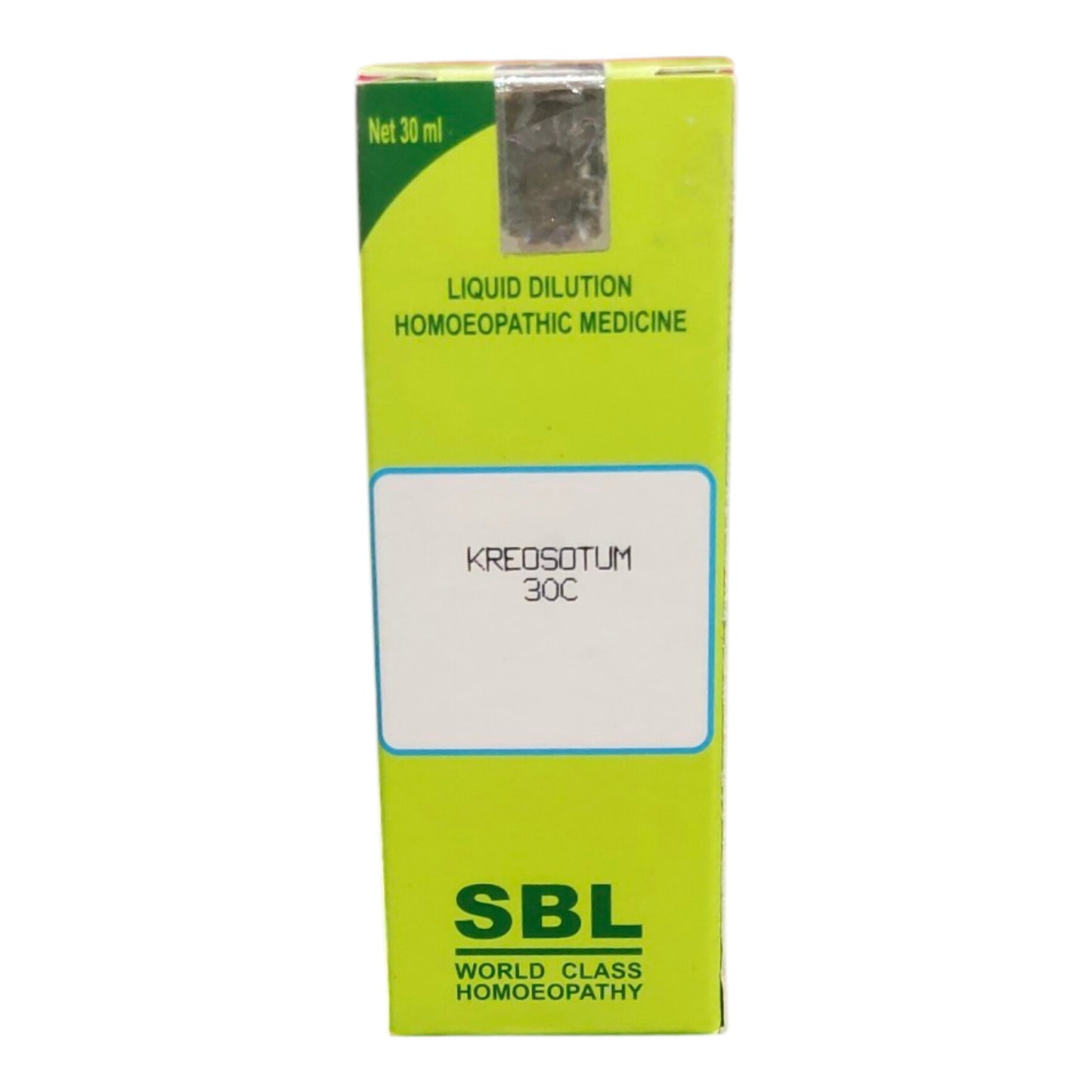 SBL homeopathic medicine box with green and white design on a white background