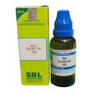 SBL Kali Chloricum 30c homeopathic medicine bottle and packaging on a white background