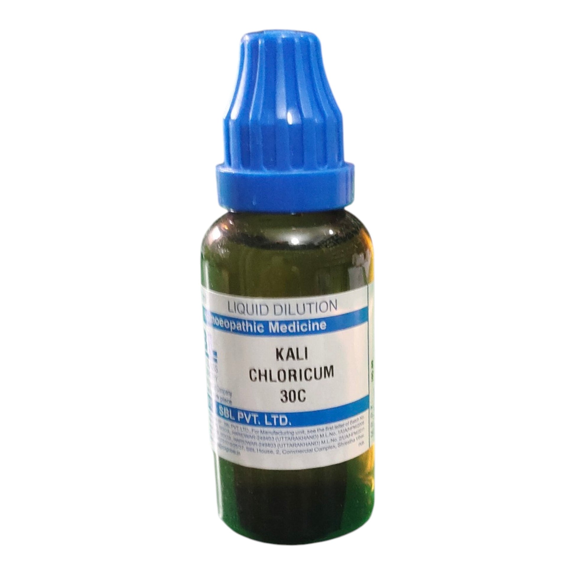 SBL KALI CHLORICUM 30C HOMEOPATHIC MEDICINE 30ML - Liquid - Bhanu Pratap