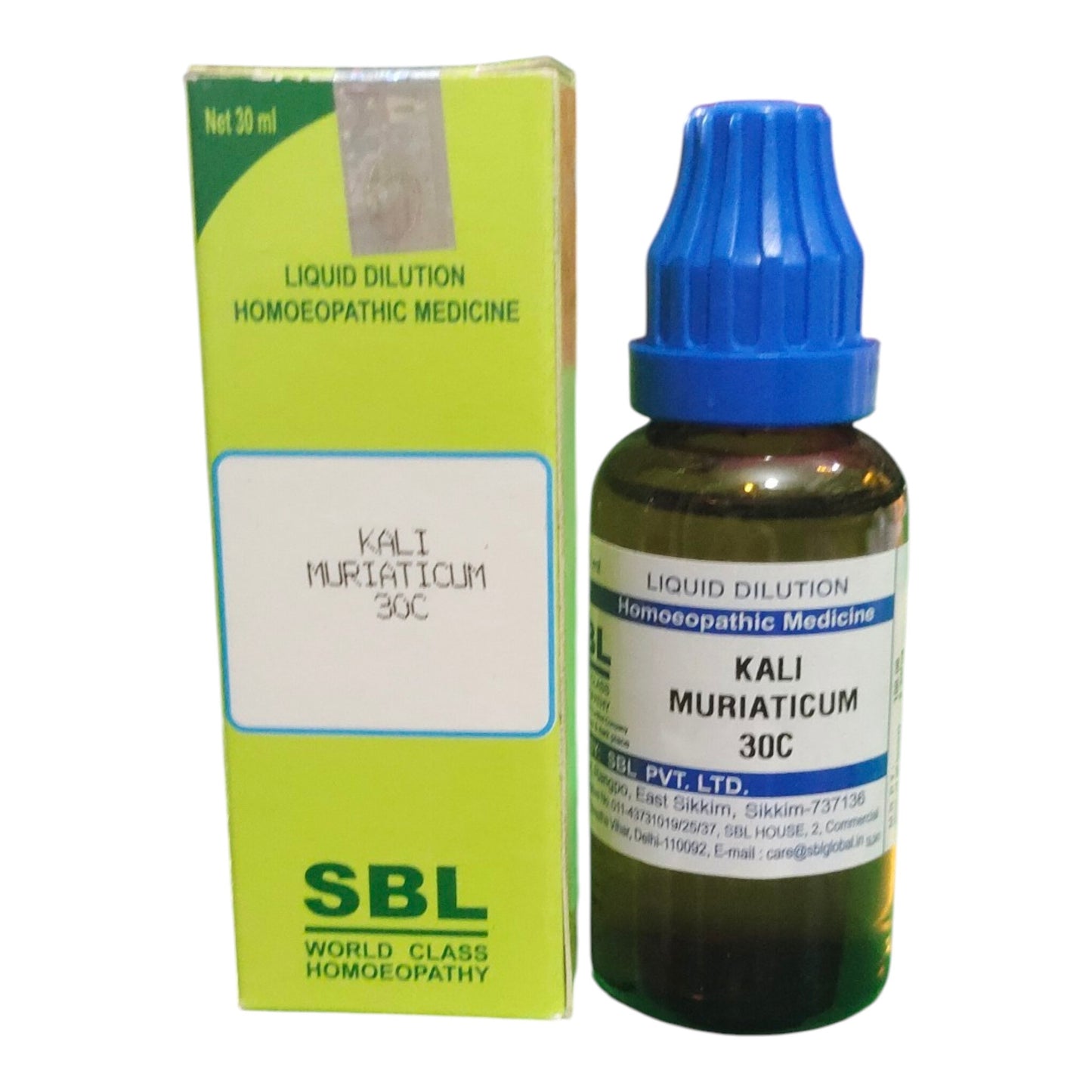 SBL KALI MURIATICUM 30C HOMEOPATHIC MEDICINE 30ML - Liquid - Bhanu Pratap