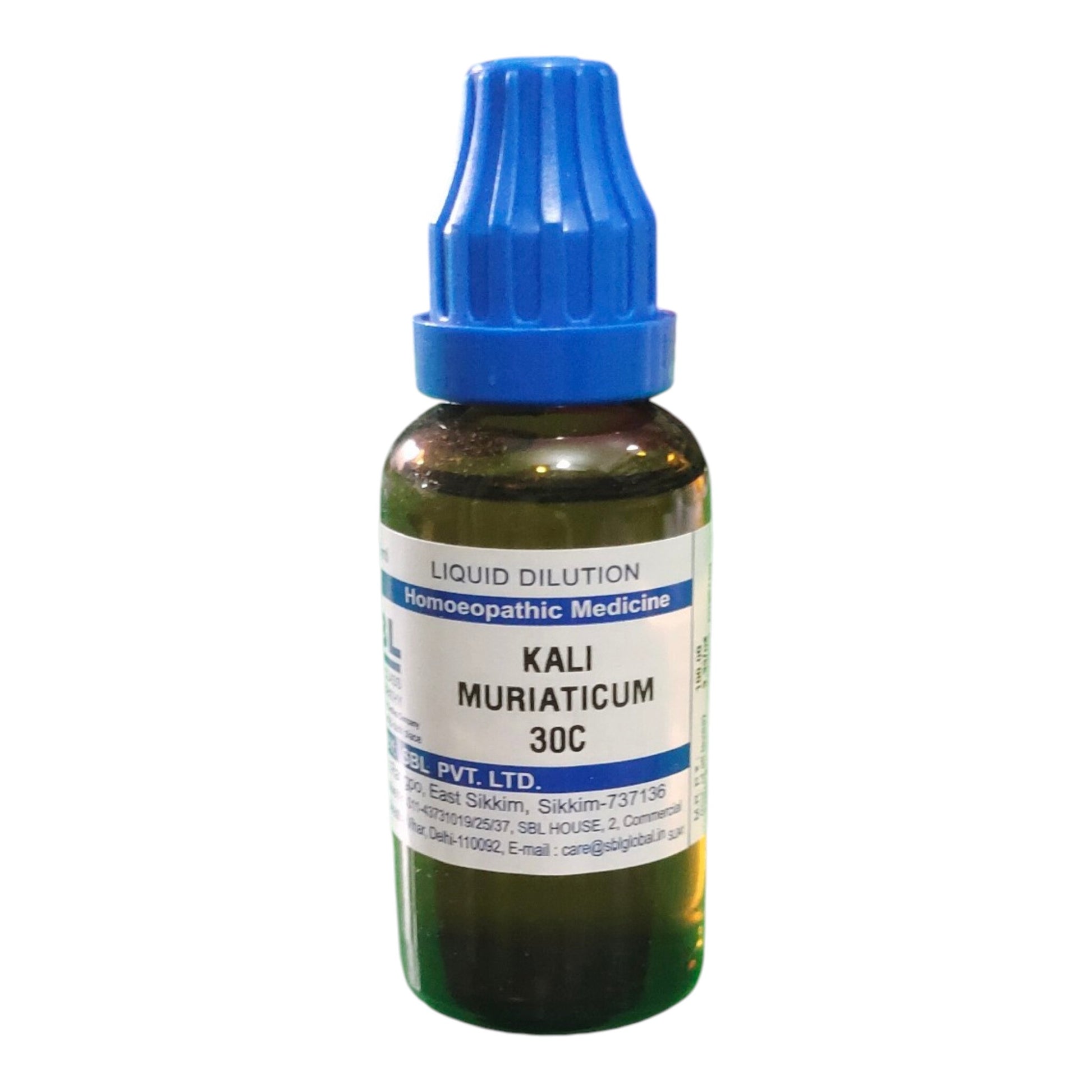 SBL KALI MURIATICUM 30C HOMEOPATHIC MEDICINE 30ML - Liquid - Bhanu Pratap