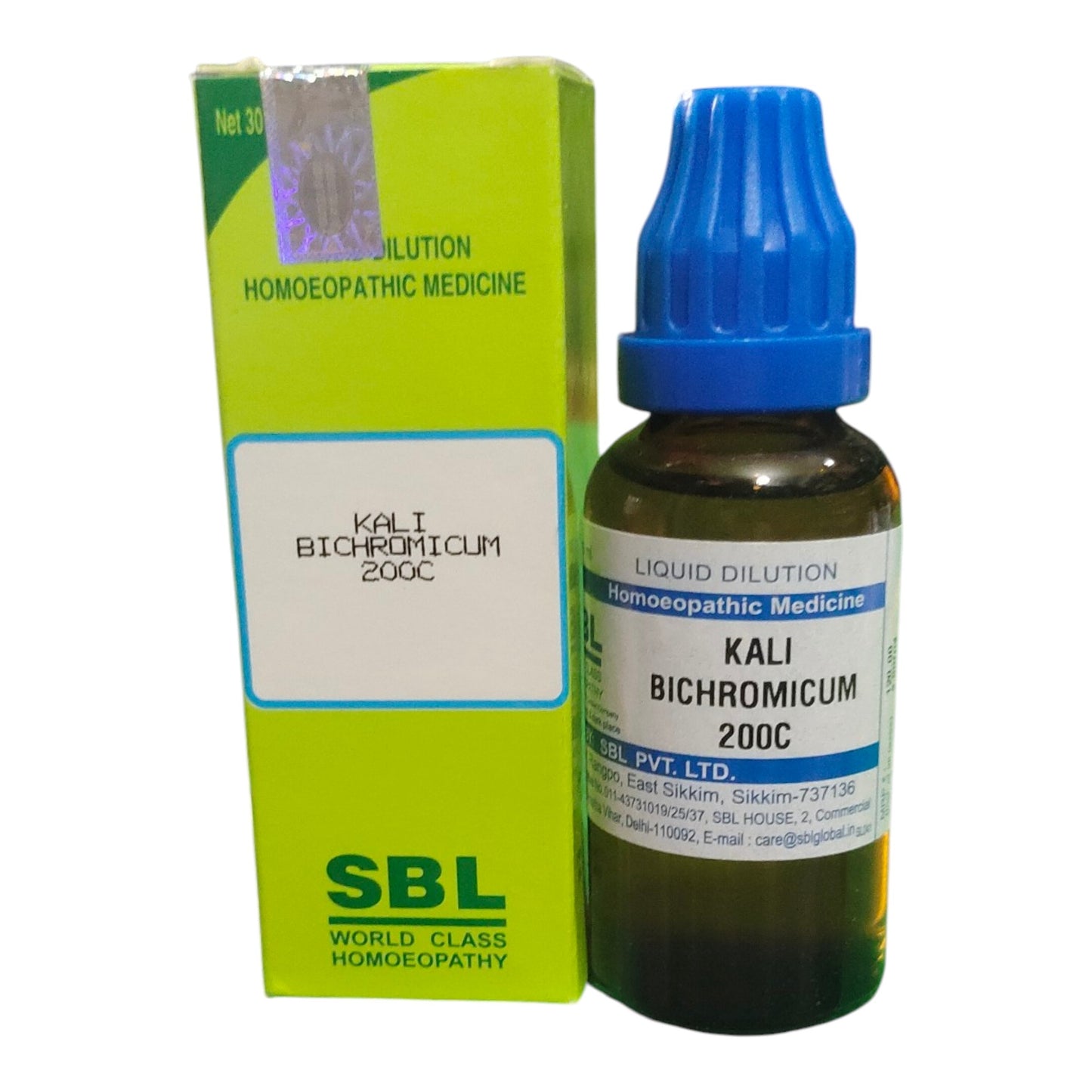 SBL KALI BICHROMICUM 200C HOMEOPATHIC MEDICINE 30ML - Liquid - Bhanu Pratap