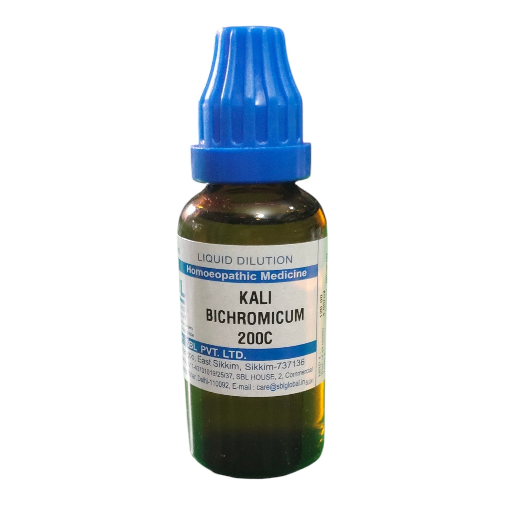 SBL KALI BICHROMICUM 200C HOMEOPATHIC MEDICINE 30ML - Liquid - Bhanu Pratap