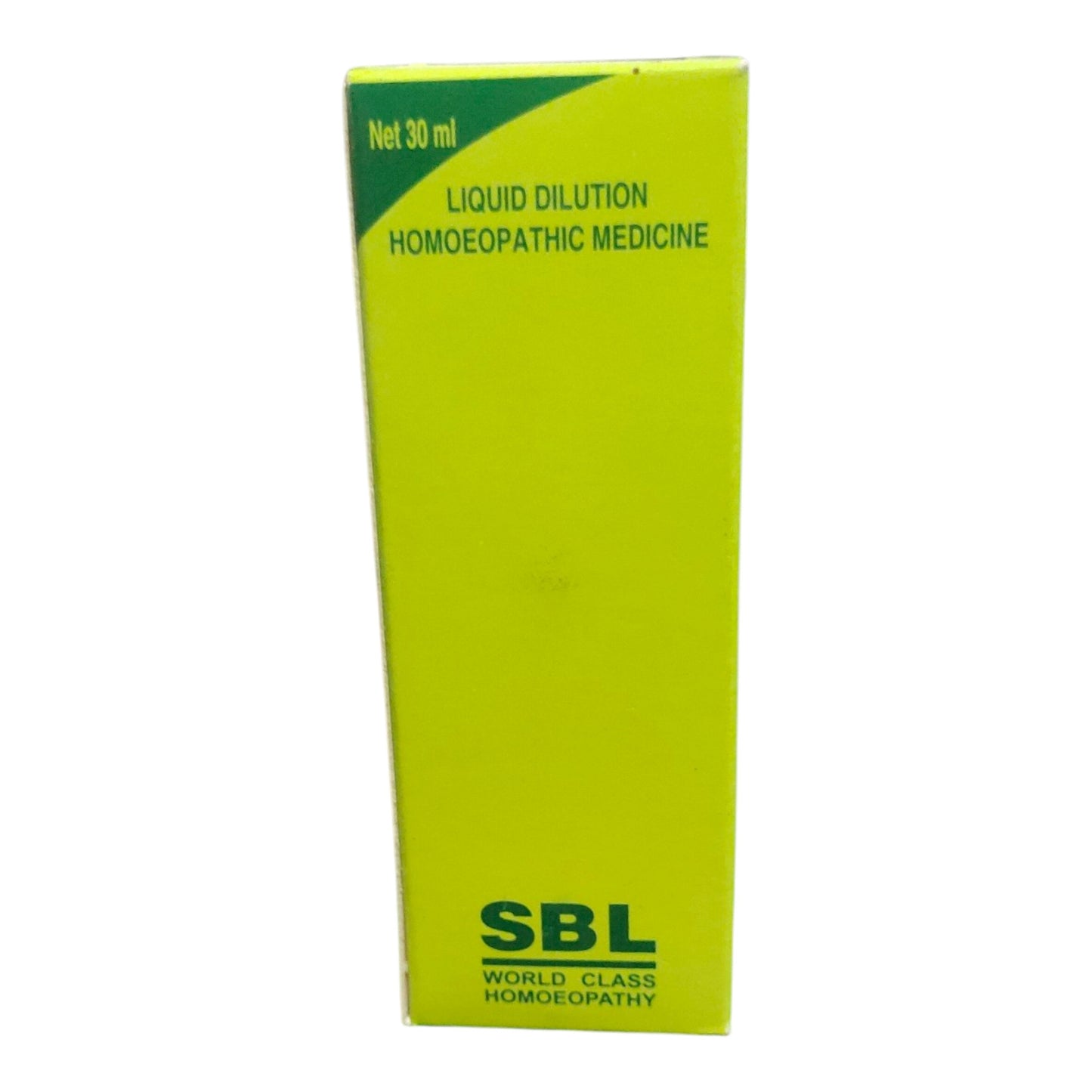 SBL homoeopathic medicine box on a white background