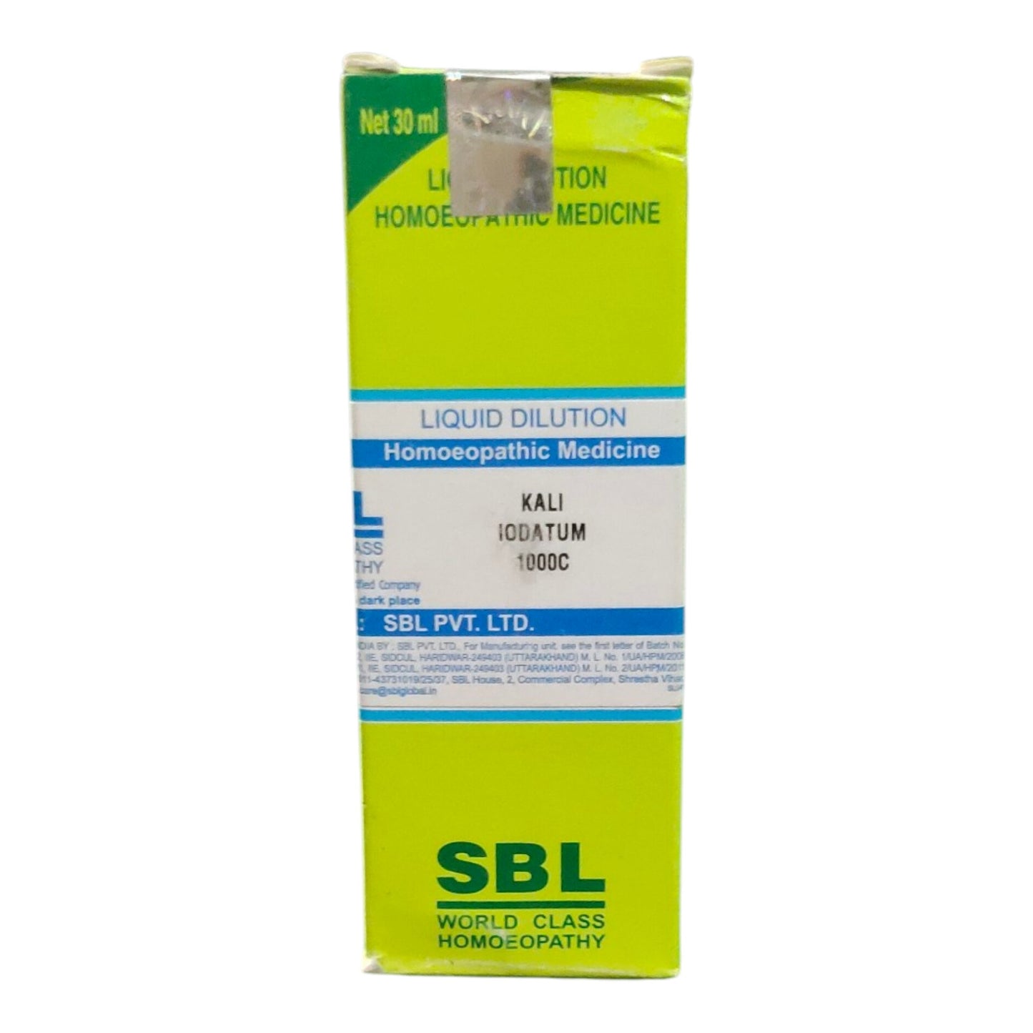 SBL KALI IODATUM 1000C HOMEOPATHIC MEDICINE 30ML. - Liquid - Bhanu Pratap