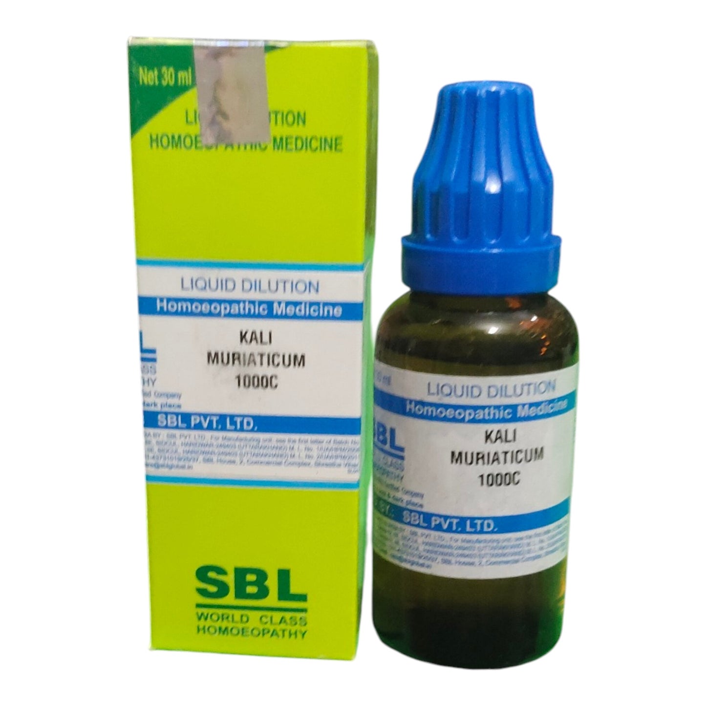 SBL KALI MURIATICUM 1000C HOMEOPATHIC MEDICINE 30ML - Liquid - Bhanu Pratap