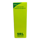 Green box of SBL homoeopathic medicine on a white background