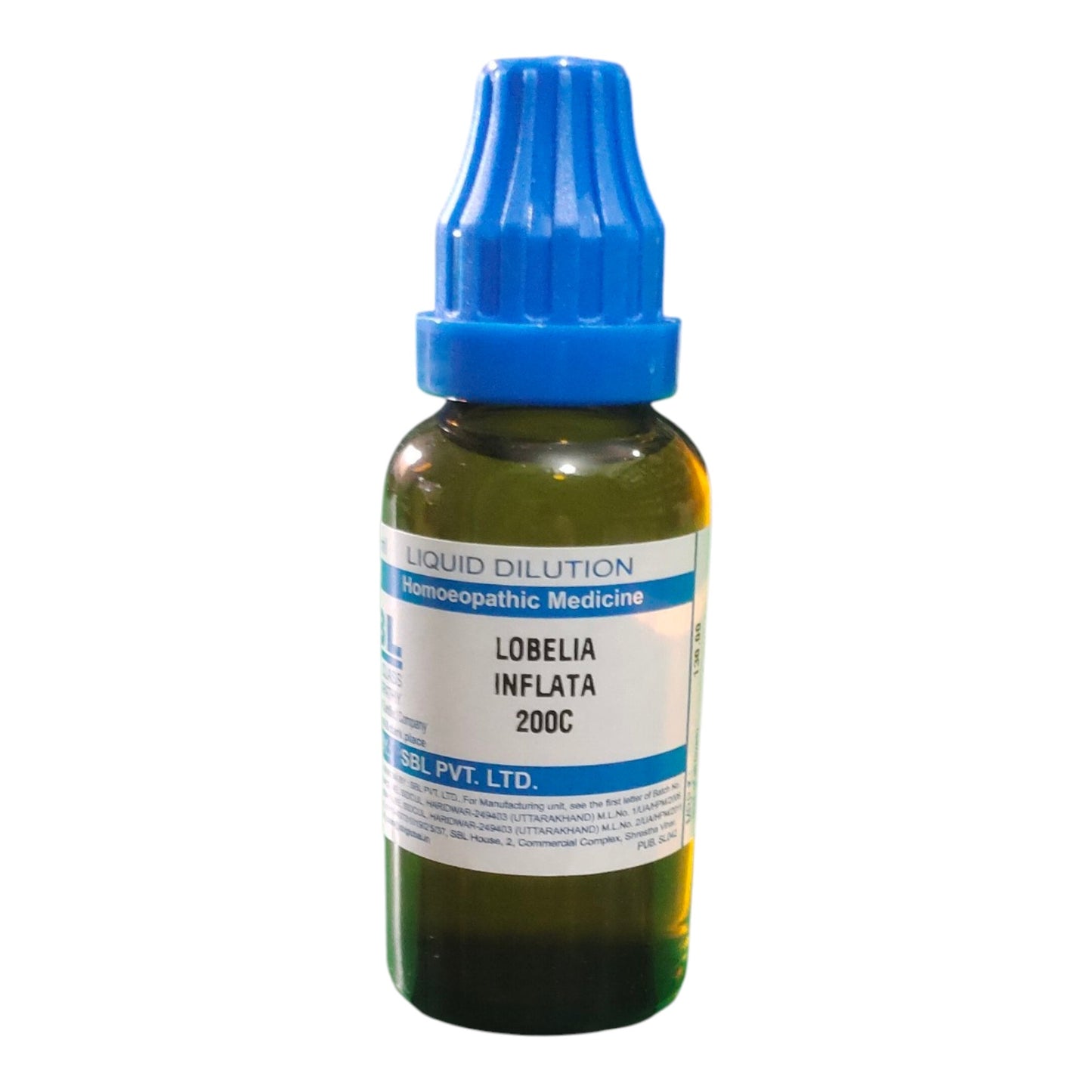 SBL LOBELIA INFLATA 200C HOMEOPATHIC MEDICINE 30ML - Liquid - Bhanu Pratap