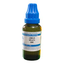 Bottle of Lobelia Inflata 200C homeopathic medicine with a blue cap on a white background